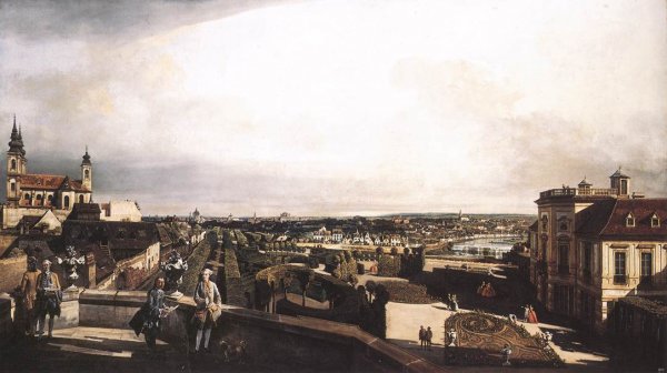 Main Product Photo of Vienna, Panorama from Palais Kaunitz Painting by Bernardo Bellotto