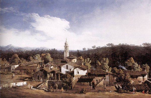 Main Product Photo of View of Gazzada near Varese Painting by Bernardo Bellotto