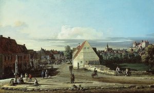 View of Pirna with the Fortress of Sonnenstein by Bernardo Bellotto Oil Painting