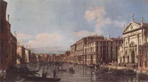 View of the Grand Canal at San Stae painting by Bernardo Bellotto