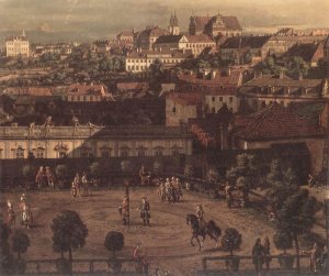 View of Warsaw from the Royal Palace Detail by Bernardo Bellotto Oil Painting