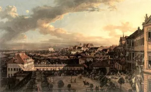 View of Warsaw from the Royal Palace by Bernardo Bellotto - Oil Painting Reproduction