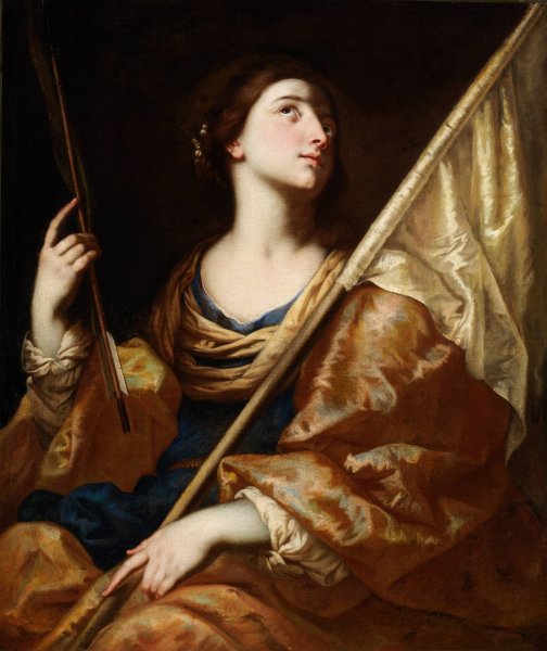 Saint Ursula  by Bernardo Cavallino - Hand-Painted Oil Painting Reproduction