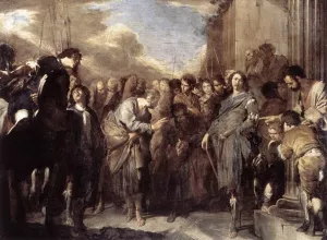 St Peter and Cornelius the Centurion Oil painting by Bernardo Cavallino