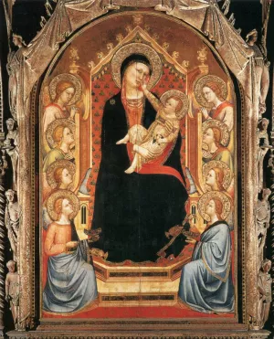 Orsanmichele Madonna and Child with Angels by Bernardo Daddi - Oil Painting Reproduction