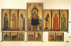 Polyptych of Saint Pancrazio Oil painting by Bernardo Daddi