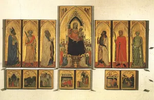 Polyptych of Saint Pancrazio by Bernardo Daddi - Oil Painting Reproduction