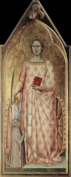 St Catherine of Alexandria with Donor and Christ Blessing