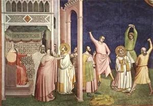 The Matyrdom of St. Stephen by Bernardo Daddi - Oil Painting Reproduction