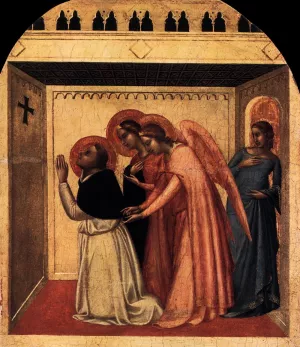 The Temptation of St Thomas Aquinas painting by Bernardo Daddi