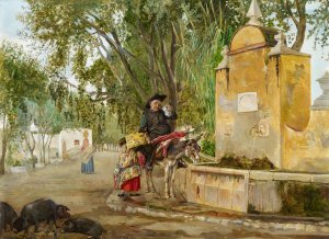 Charity and Love of God by Bernardo Ferrandiz Badenes Oil Painting