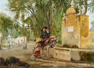 Charity and Love of God by Bernardo Ferrandiz Badenes Oil Painting