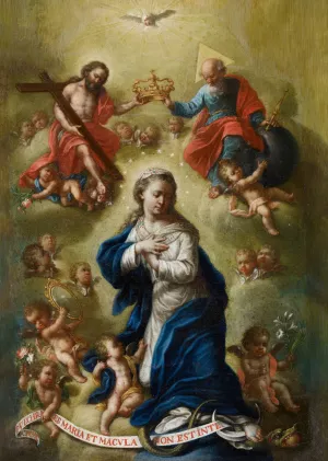 The Coronation of the Virgin by Bernardo Lorente German Oil Painting