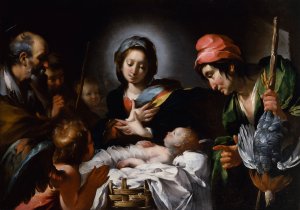 Adoration Of The Shepherds by Bernardo Strozzi Oil Painting