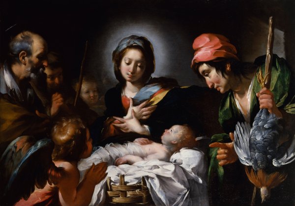 Main Product Photo of Adoration Of The Shepherds Painting by Bernardo Strozzi