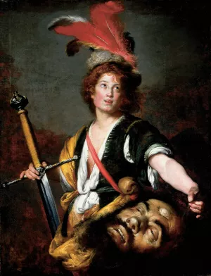 David with the Head of Goliath by Bernardo Strozzi Oil Painting