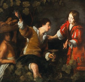 Joseph interpreting dreams by Bernardo Strozzi Oil Painting
