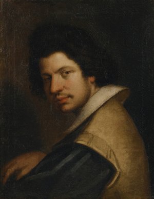 Portrait of a man wearing a ruff by Bernardo Strozzi Oil Painting
