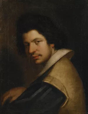 Portrait of a man wearing a ruff by Bernardo Strozzi Oil Painting