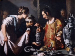 St. Lawrence Distributing the Riches of the Church by Bernardo Strozzi Oil Painting