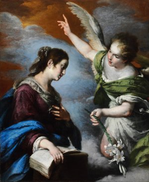 The Annunciation by Bernardo Strozzi Oil Painting