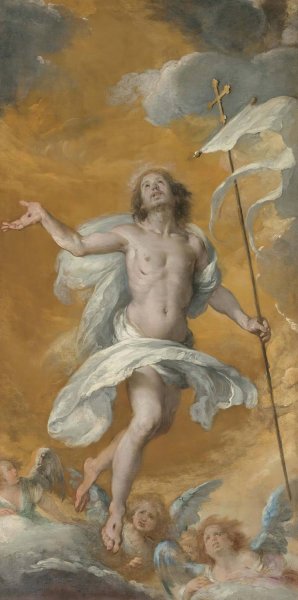 The Risen Christ by Bernardo Strozzi Oil Painting