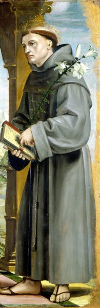 Saint Anthony of Padua  by Bernardo Zenale - Hand-Painted Oil Painting Reproduction