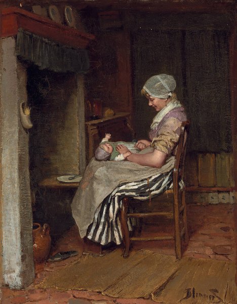 Main Product Photo of A Tender Moment Painting by Bernardus Johannes Blommers