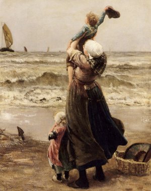 Au Revoir by Bernardus Johannes Blommers Oil Painting