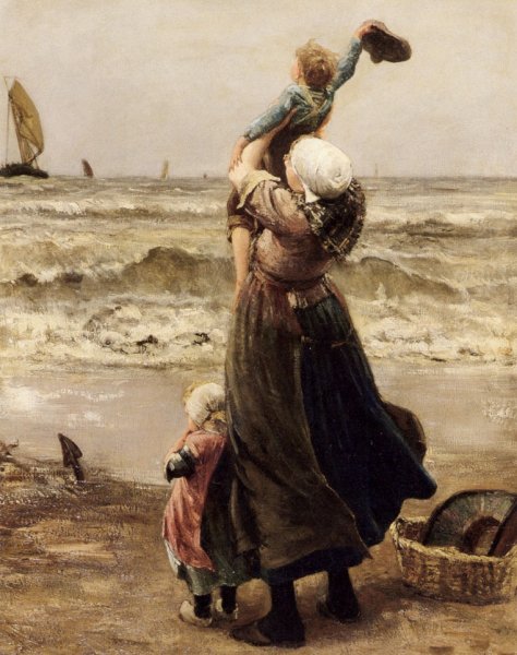 Au Revoir by Bernardus Johannes Blommers - Hand-Painted Oil Painting Reproduction