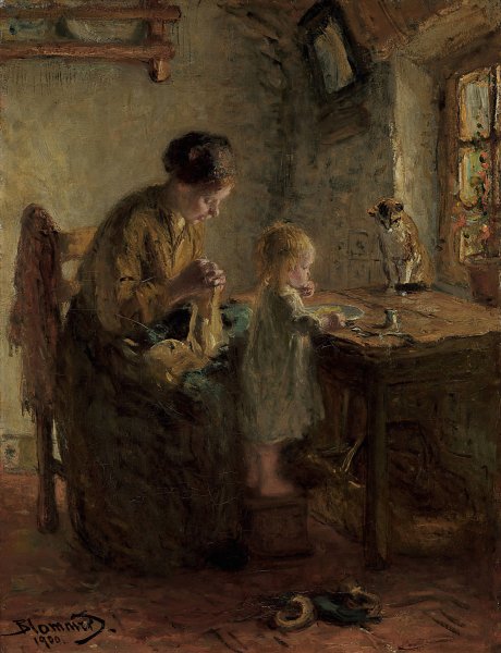 Main Product Photo of Meal Time  Painting by Bernardus Johannes Blommers