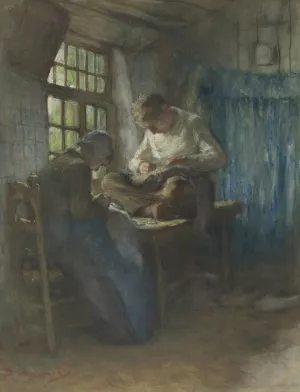 The town tailors by Bernardus Johannes Blommers Oil Painting