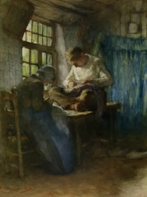 The Town Tailors by Bernardus Johannes Blommers Oil Painting