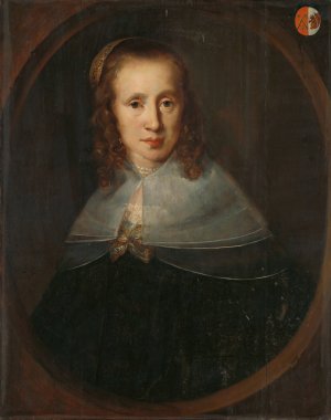 Portrait of Digna de Maets. First Wife of Francois Leydecker by Bernardus Swaerdecroon Oil Painting