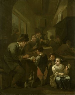 The schoolmaster by Bernardus Van Schijndel Oil Painting