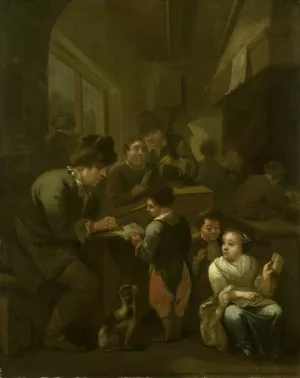 The schoolmaster by Bernardus Van Schijndel Oil Painting