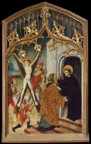 St Vincent the Martyr and St Vincent Ferrer Oil painting by Bernat Martorell