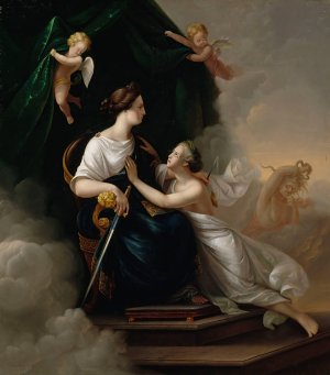Oikeus Ja Viattomuus by Berndt Abraham Godenhjelm Oil Painting