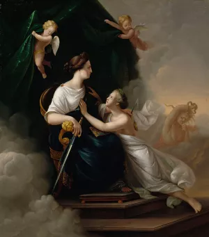 Oikeus Ja Viattomuus by Berndt Abraham Godenhjelm Oil Painting