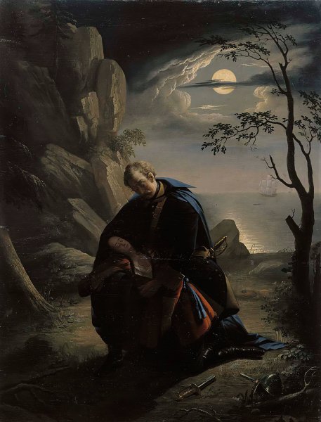 Main Product Photo of Swedish Soldier And Polish Girl Painting by Berndt Abraham Godenhjelm