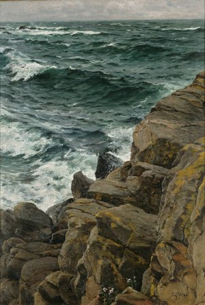 View of the Kattegat by Berndt Lindholm Oil Painting
