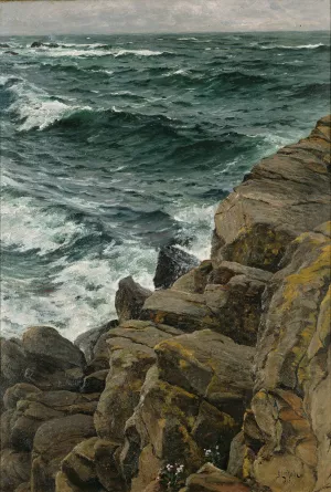 View of the Kattegat by Berndt Lindholm Oil Painting