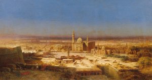 Ansicht von Kairo by Bernhard Fiedler Oil Painting