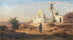 Bei Assuan by Bernhard Fiedler Oil Painting