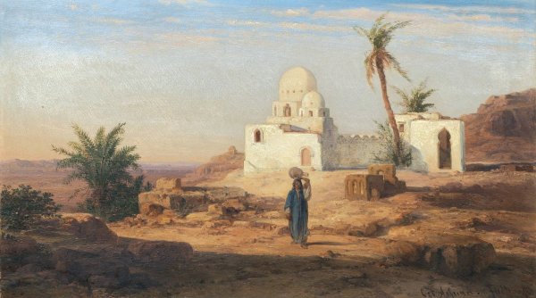 Bei Assuan by Bernhard Fiedler - Hand-Painted Oil Painting Reproduction