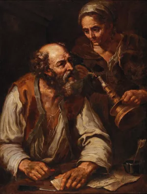 Sealing a letter by Bernhard Keil Oil Painting