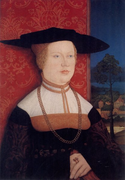 Bildnis Margarethe Rott geb VOhlin  by Bernhard Strigel - Hand-Painted Oil Painting Reproduction
