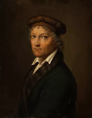 Portrait Of Thorvaldsen by Bernhard Von Guerard Oil Painting