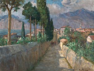 Gasschen in Malcesine by Berta Von Tarnoczy-Sprinzenberg Oil Painting