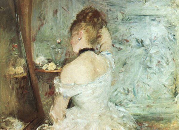 Main Product Photo of A Woman at Her Toilette Painting by Berthe Morisot